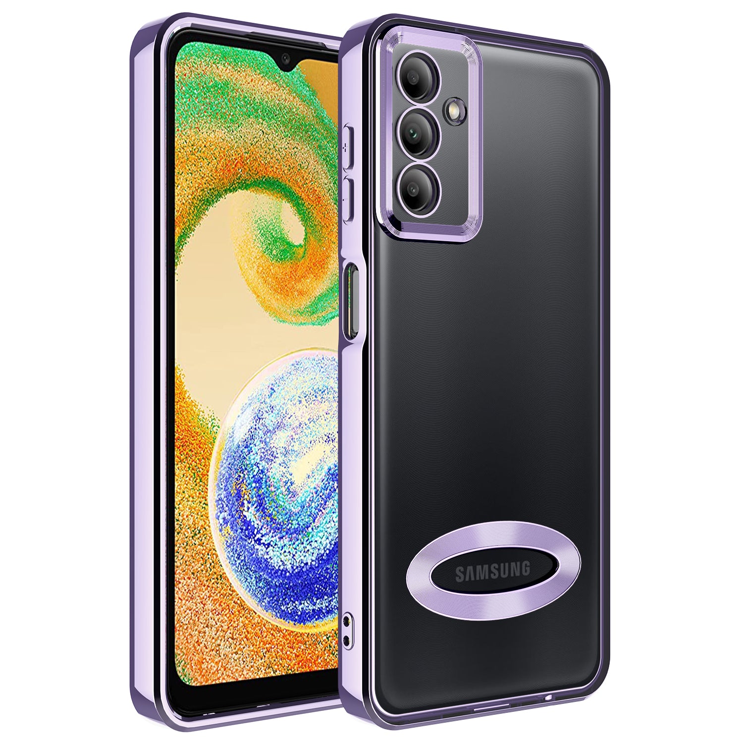 Galaxy A04S Uyumlu Kılıf Kamera Korumalı Logo Gösteren Zore Omega Kapak