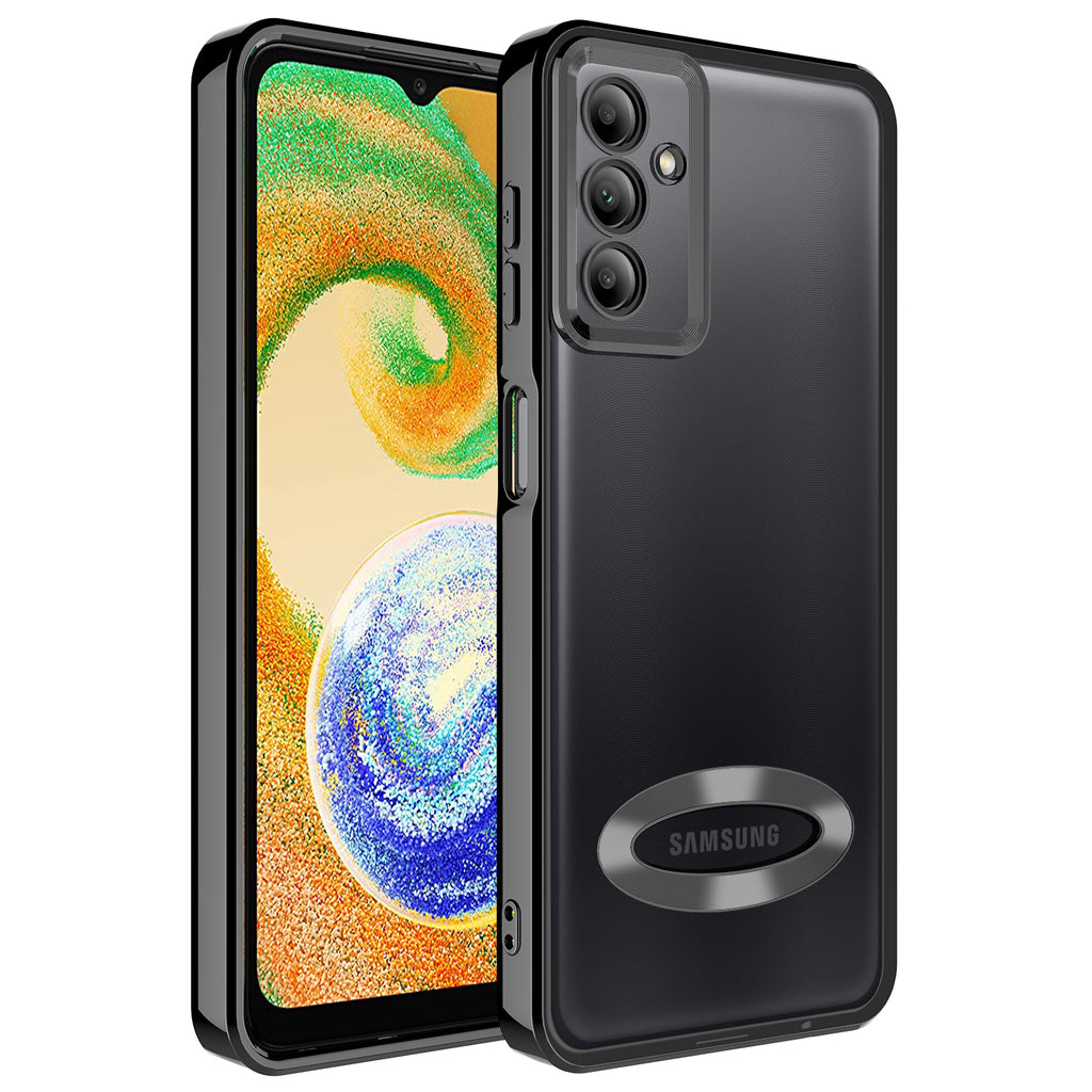 Galaxy A04S Uyumlu Kılıf Kamera Korumalı Logo Gösteren Zore Omega Kapak