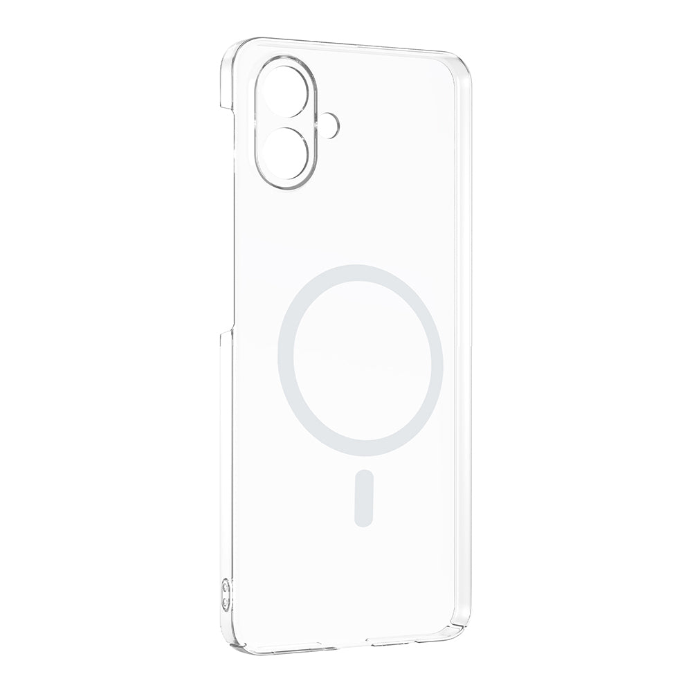 Galaxy A07 Kamera Korumalı M-Safe Şarj Özellikli Şeffaf Zore London Sert PC Kapak