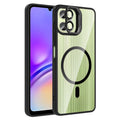 Galaxy A07 Uyumlu Kılıf Standlı ve Kamera Lens Hediyeli Zore Etro Kapak