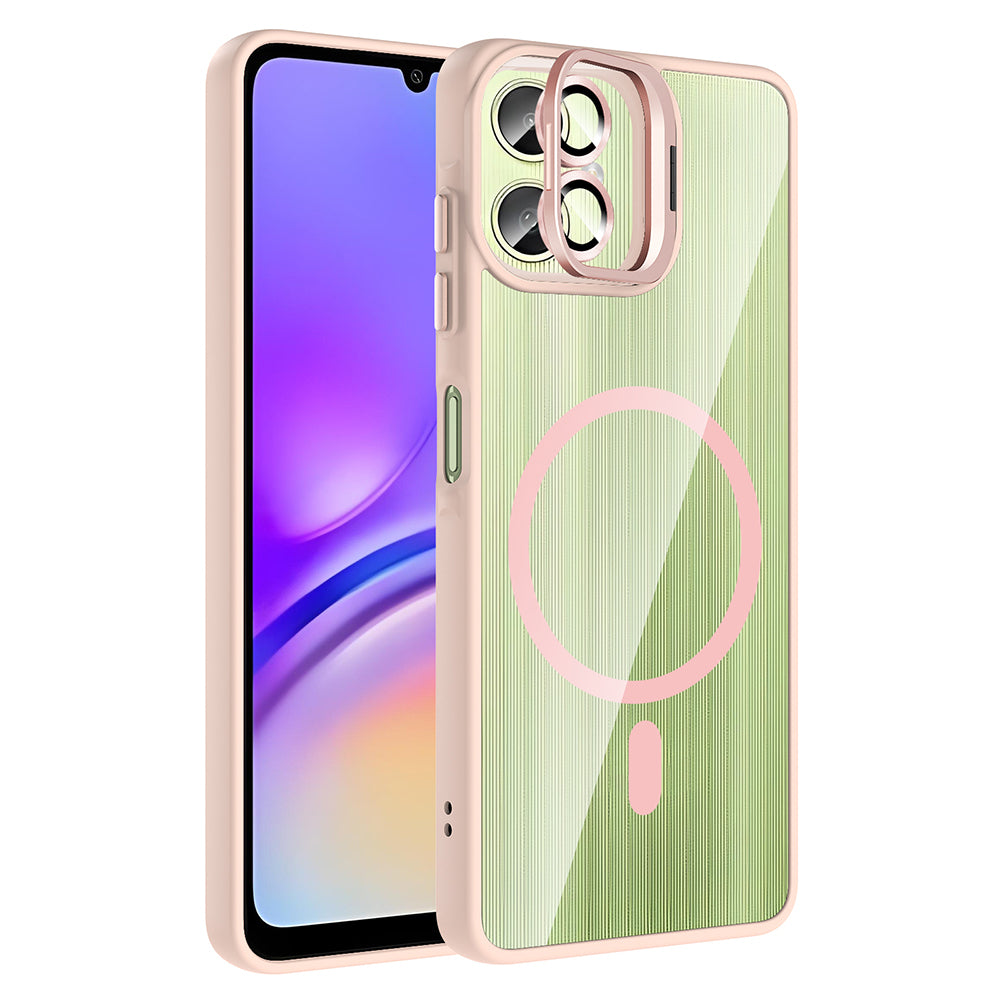 Galaxy A07 Uyumlu Kılıf Standlı ve Kamera Lens Hediyeli Zore Etro Kapak