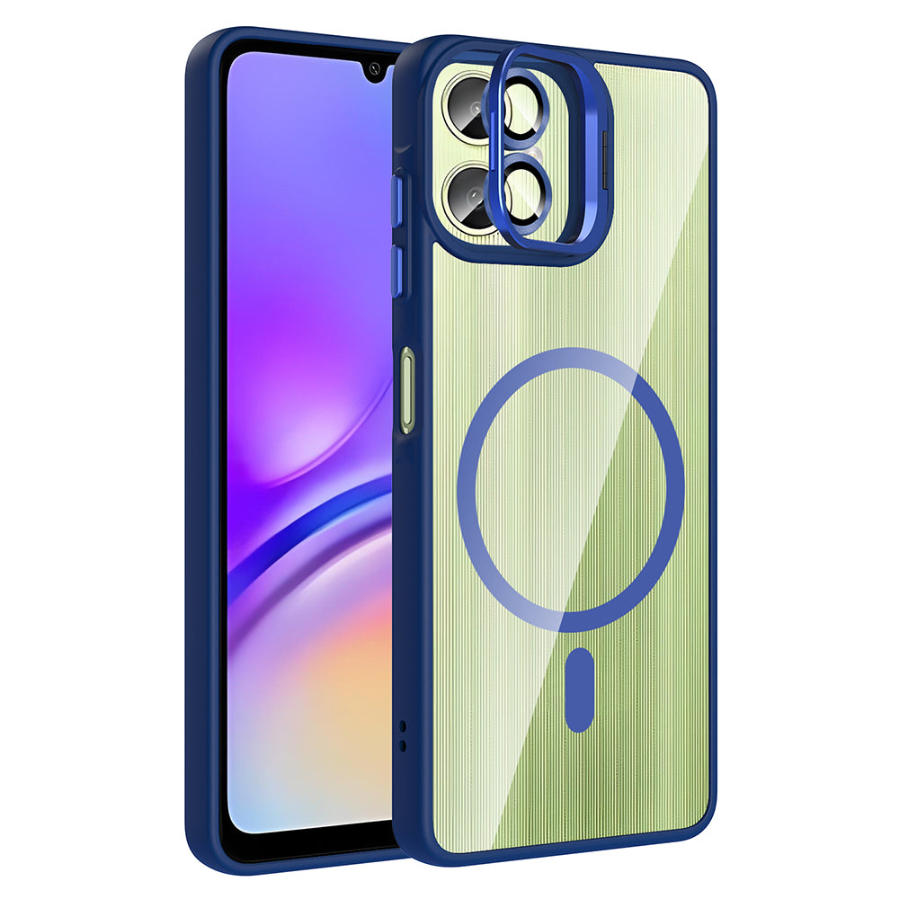 Galaxy A07 Uyumlu Kılıf Standlı ve Kamera Lens Hediyeli Zore Etro Kapak
