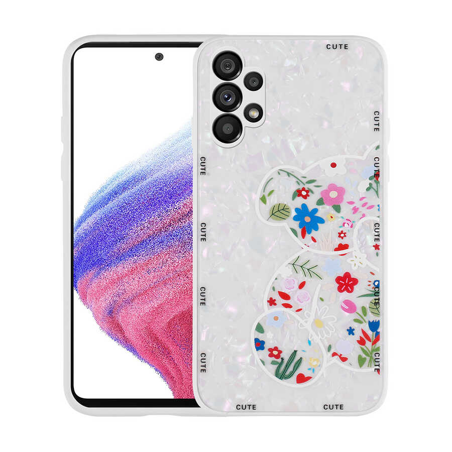 Galaxy A13 4G Uyumlu Kılıf Desenli Sert Silikon Zore Mumila Kapak