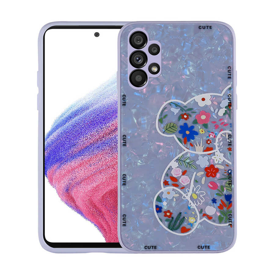 Galaxy A13 4G Uyumlu Kılıf Desenli Sert Silikon Zore Mumila Kapak
