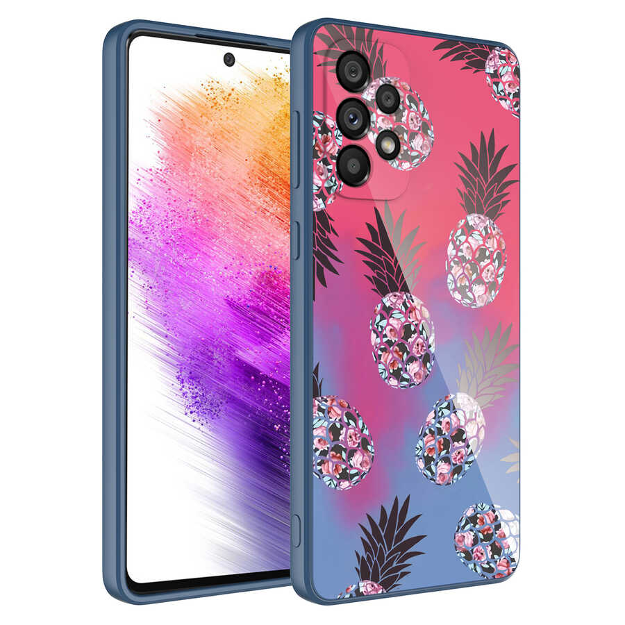 Galaxy A13 4G Uyumlu Kılıf Kamera Korumalı Desenli Sert Silikon Zore Epoksi Kapak