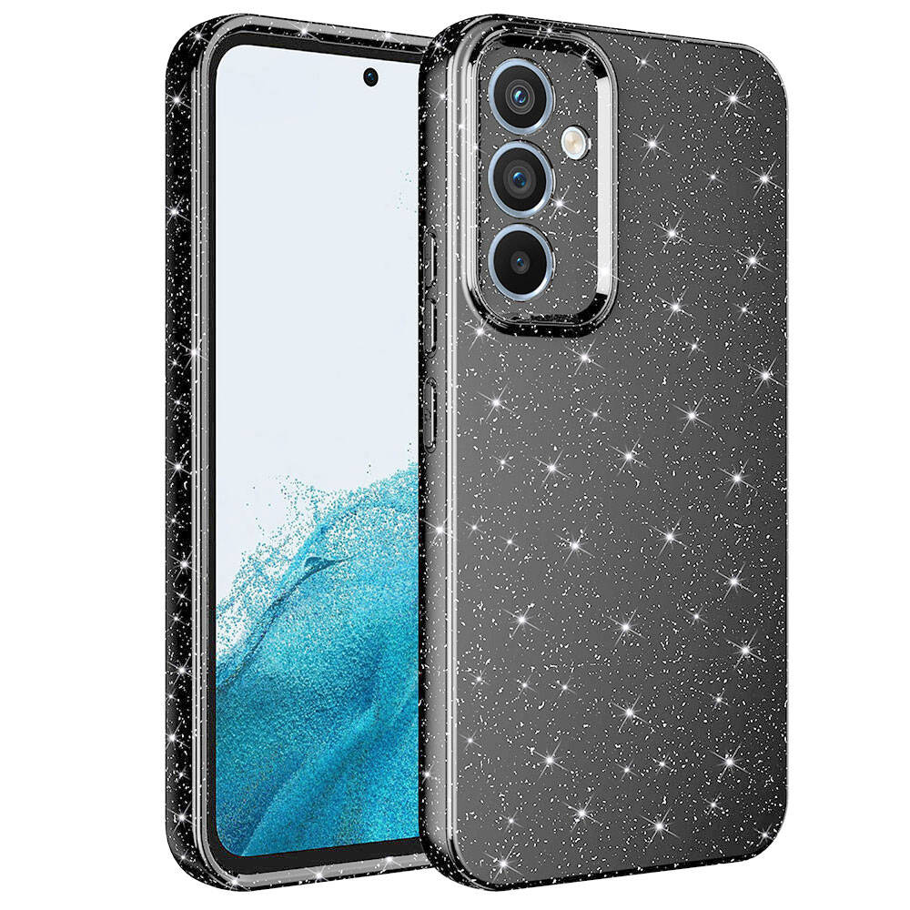 Galaxy A14 Uyumlu Kılıf Kamera Korumalı Simli Lüks Zore Koton Kapak