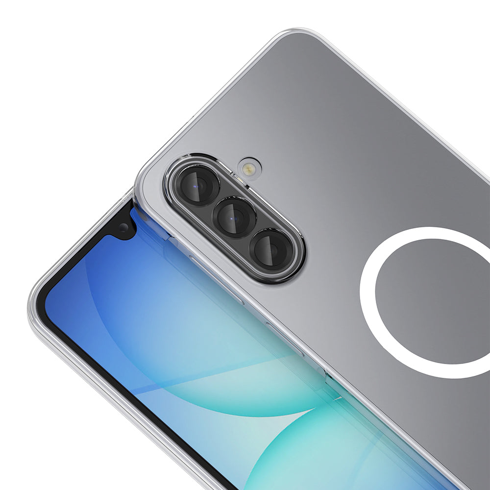 Galaxy A17 Kamera Korumalı M-Safe Şarj Özellikli Şeffaf Zore London Sert PC Kapak