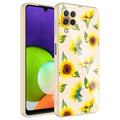 Galaxy A22 4G Uyumlu Kılıf Kamera Korumalı Desenli Sert Silikon Zore Epoksi Kapak