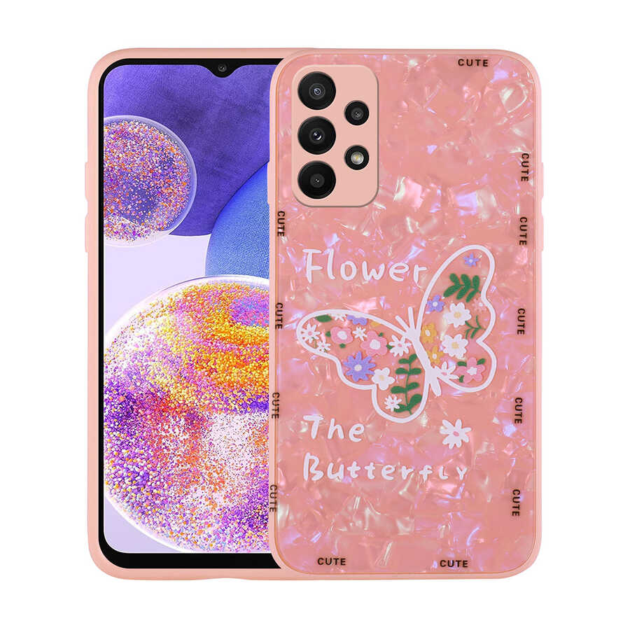 Galaxy A23 Uyumlu Kılıf Desenli Sert Silikon Zore Mumila Kapak