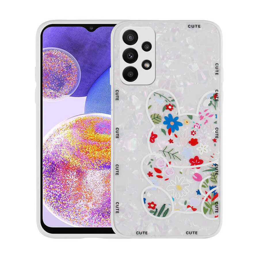 Galaxy A23 Uyumlu Kılıf Desenli Sert Silikon Zore Mumila Kapak