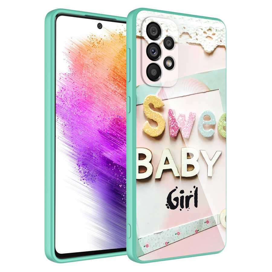 Galaxy A23 Uyumlu Kılıf Kamera Korumalı Desenli Sert Silikon Zore Epoksi Kapak