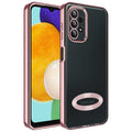Galaxy A23 Uyumlu Kılıf Kamera Korumalı Logo Gösteren Zore Omega Kapak