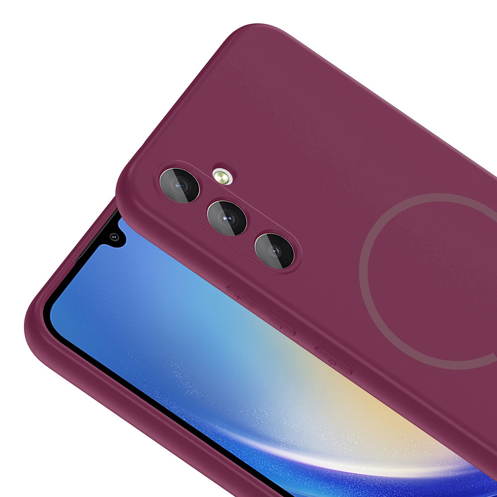 Galaxy A24 Uyumlu Kılıf M-safe Şarj Özellikli Zore Meta Kapak