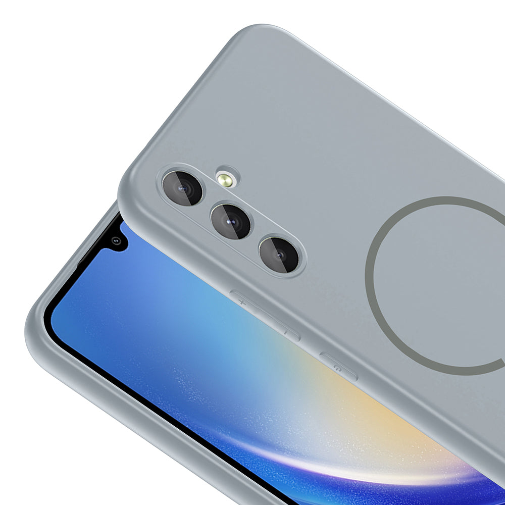 Galaxy A24 Uyumlu Kılıf M-safe Şarj Özellikli Zore Meta Kapak