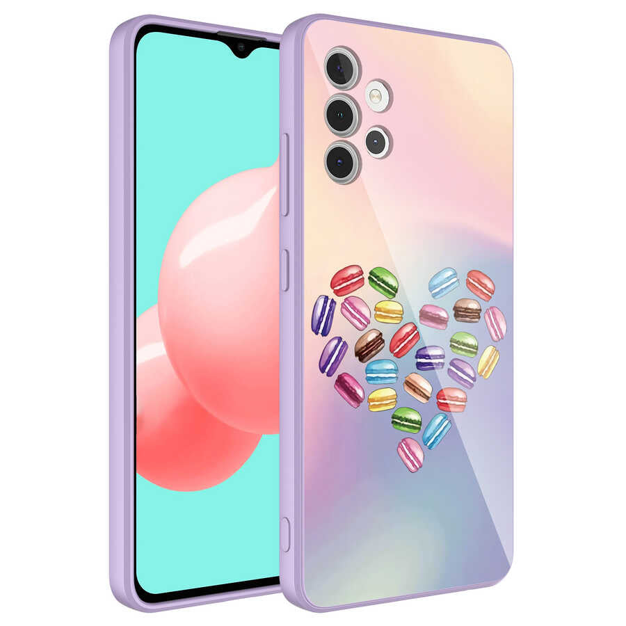 Galaxy A32 4G Uyumlu Kılıf Kamera Korumalı Desenli Sert Silikon Zore Epoksi Kapak