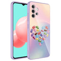 Galaxy A32 4G Uyumlu Kılıf Kamera Korumalı Desenli Sert Silikon Zore Epoksi Kapak