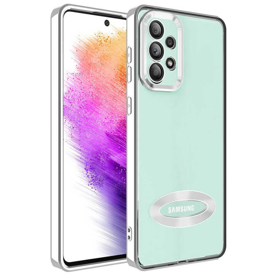 Galaxy A32 4G Uyumlu Kılıf Kamera Korumalı Logo Gösteren Zore Omega Kapak