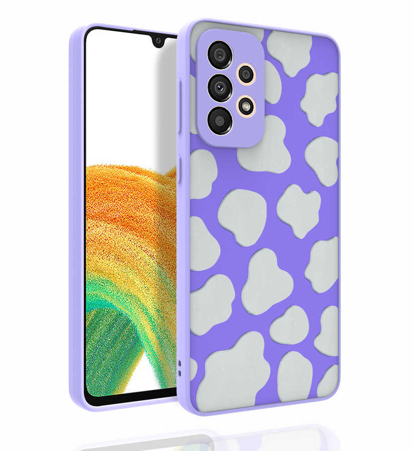 Galaxy A33 5G Uyumlu Kılıf Desenli Kamera Korumalı Parlak Zore Nora Kapak