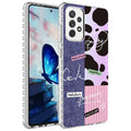 Galaxy A52 Uyumlu Kılıf Airbag Kenarlı Renkli Desenli Silikon Zore Elegans Kapak