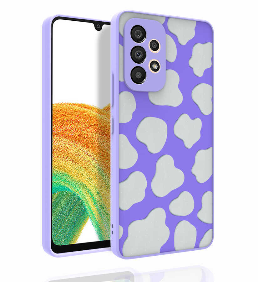 Galaxy A53 5G Uyumlu Kılıf Desenli Kamera Korumalı Parlak Zore Nora Kapak
