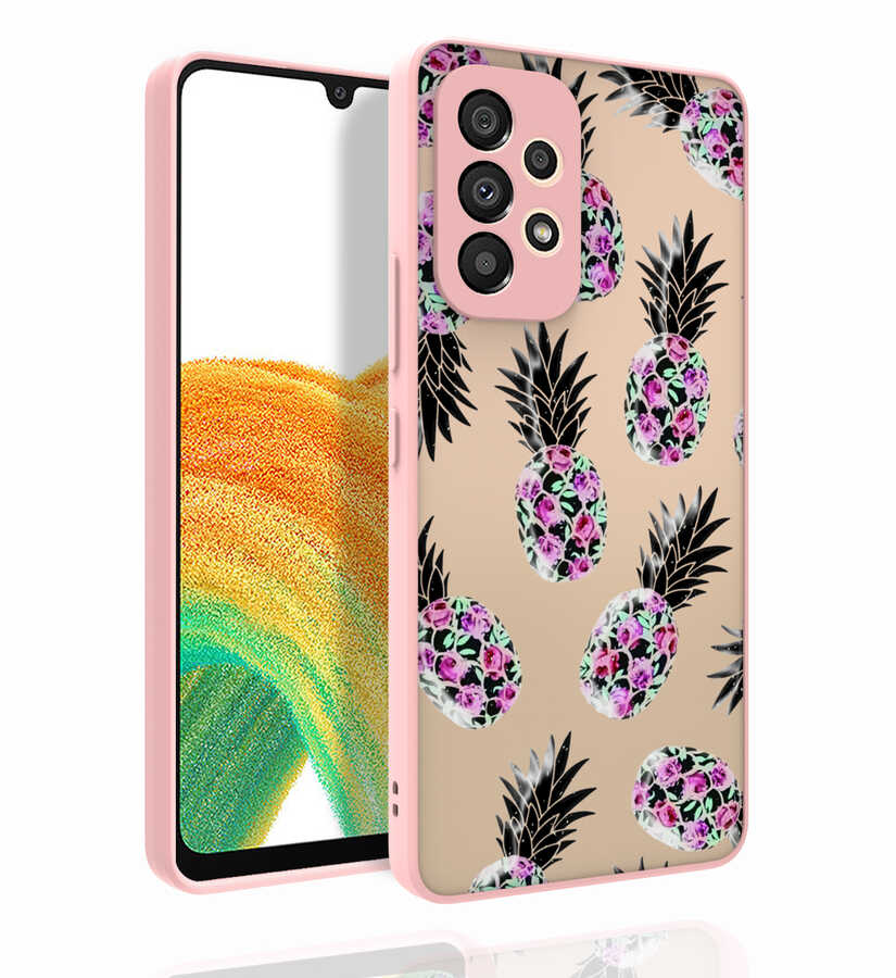 Galaxy A53 5G Uyumlu Kılıf Desenli Kamera Korumalı Parlak Zore Nora Kapak