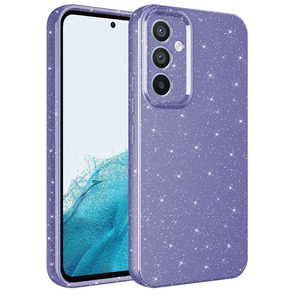 Galaxy A54 Uyumlu Kılıf Kamera Korumalı Simli Lüks Zore Koton Kapak