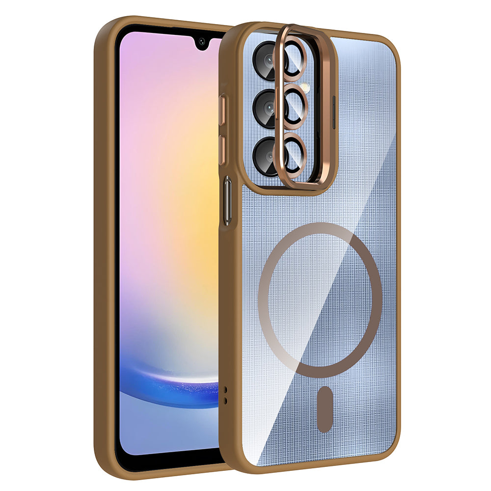Galaxy A56 Uyumlu Kılıf Standlı ve Kamera Lens Hediyeli Zore Etro Kapak
