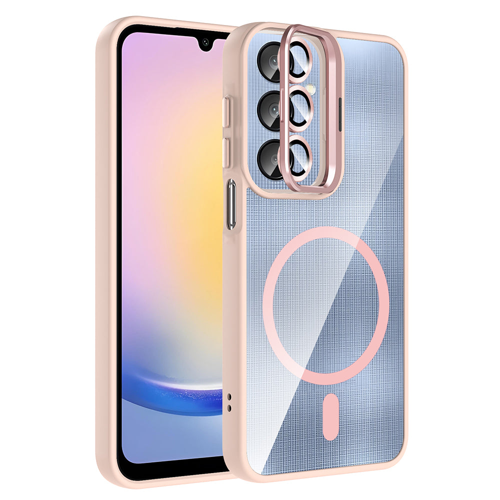 Galaxy A56 Uyumlu Kılıf Standlı ve Kamera Lens Hediyeli Zore Etro Kapak