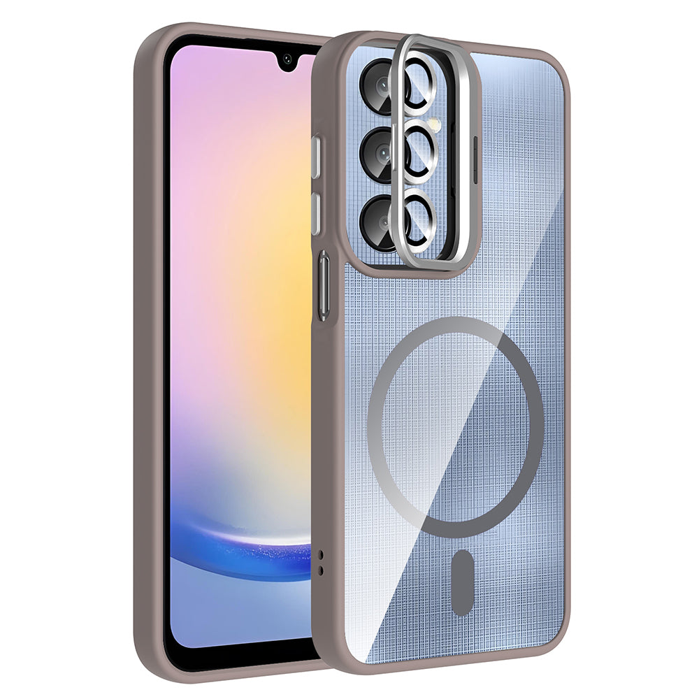 Galaxy A56 Uyumlu Kılıf Standlı ve Kamera Lens Hediyeli Zore Etro Kapak