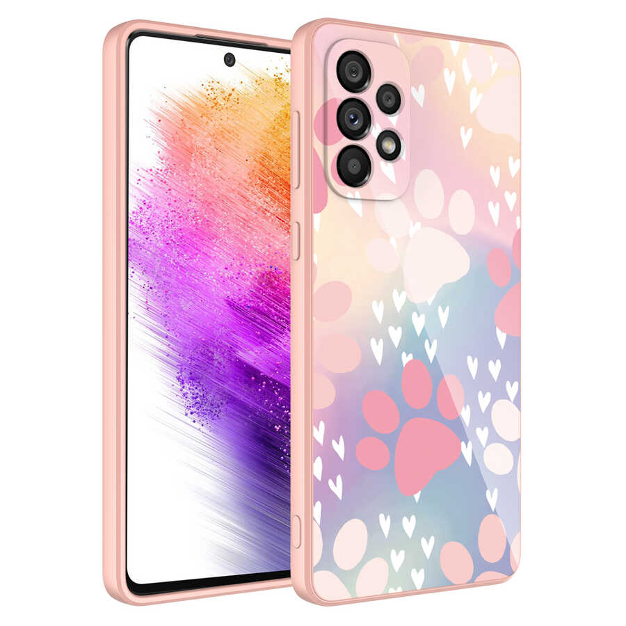 Galaxy A73 Uyumlu Kılıf Kamera Korumalı Desenli Sert Silikon Zore Epoksi Kapak