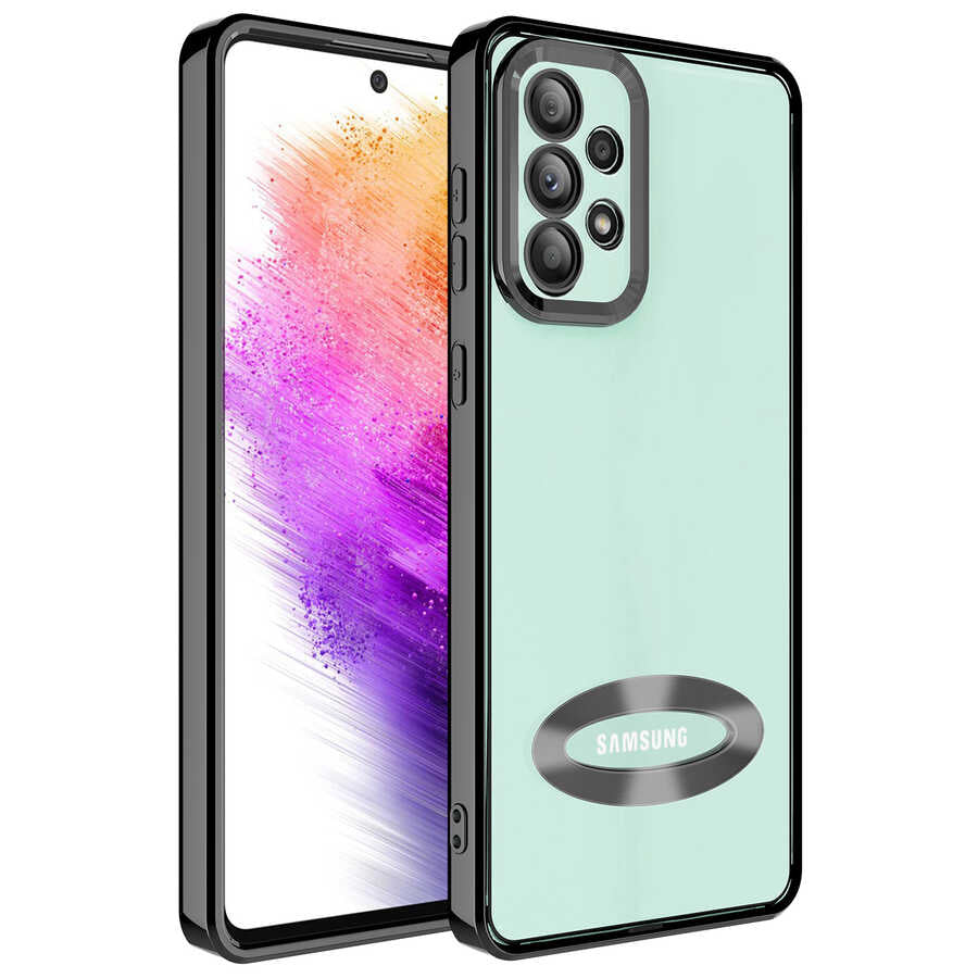 Galaxy A73 Uyumlu Kılıf Kamera Korumalı Logo Gösteren Zore Omega Kapak
