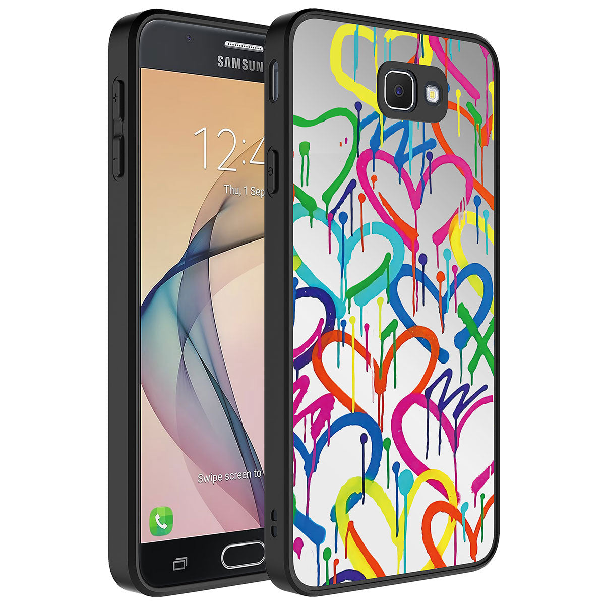 Galaxy J7 Prime Uyumlu Kılıf Aynalı Desenli Kamera Korumalı Parlak Zore Mirror Kapak