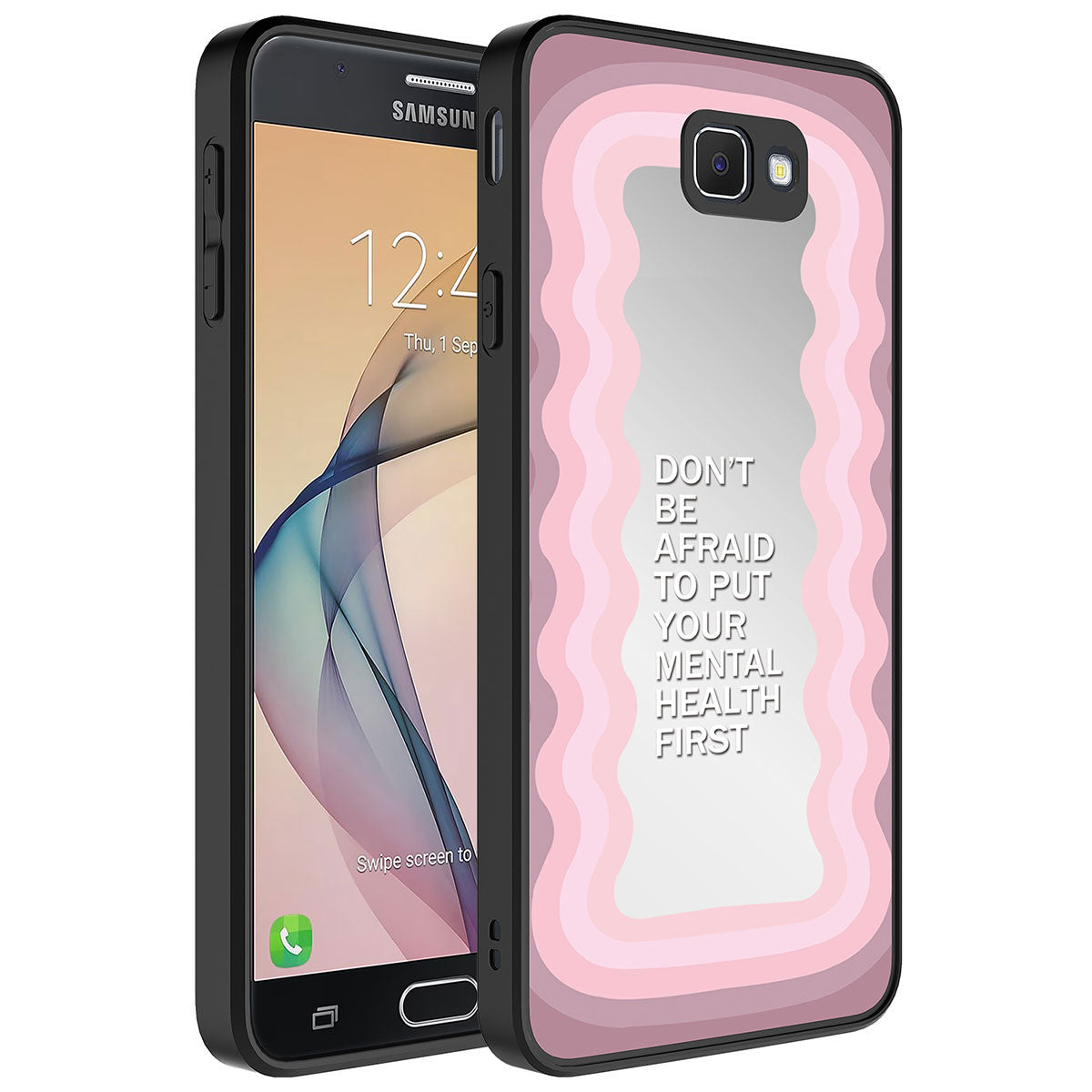 Galaxy J7 Prime Uyumlu Kılıf Aynalı Desenli Kamera Korumalı Parlak Zore Mirror Kapak