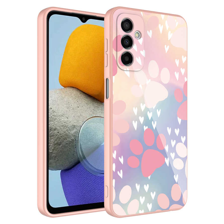 Galaxy M23 Uyumlu Kılıf Kamera Korumalı Desenli Sert Silikon Zore Epoksi Kapak