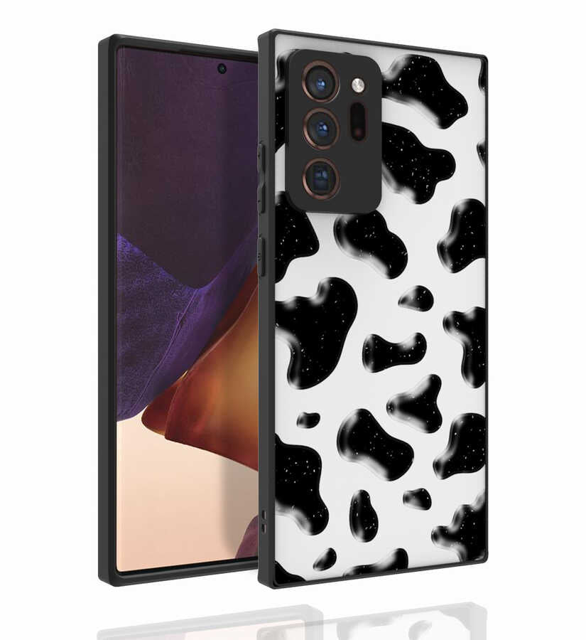Galaxy Note 20 Ultra Uyumlu Kılıf Desenli Kamera Korumalı Parlak Zore Nora Kapak
