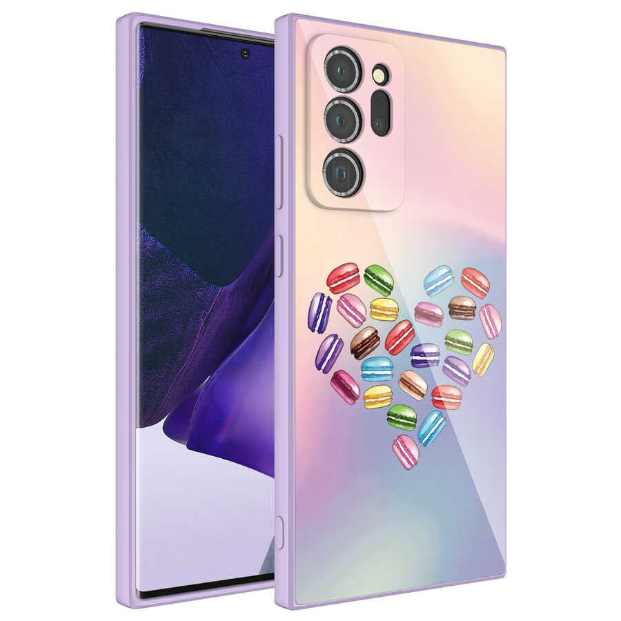 Galaxy Note 20 Ultra Uyumlu Kılıf Kamera Korumalı Desenli Sert Silikon Zore Epoksi Kapak