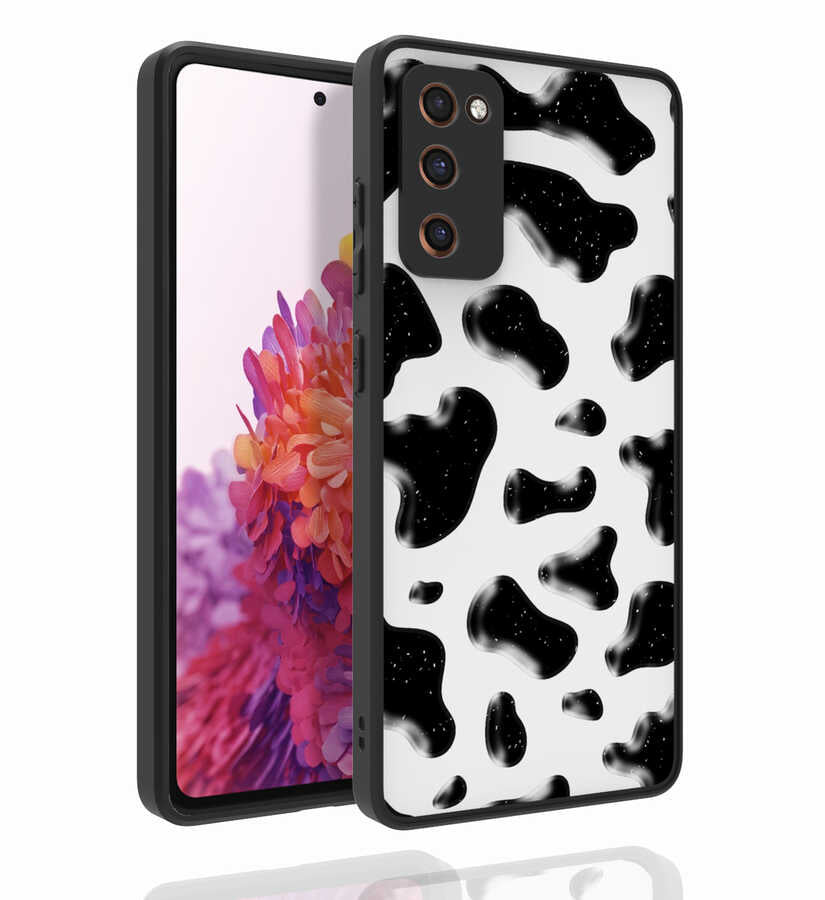 Galaxy S20 FE Uyumlu Kılıf Desenli Kamera Korumalı Parlak Zore Nora Kapak