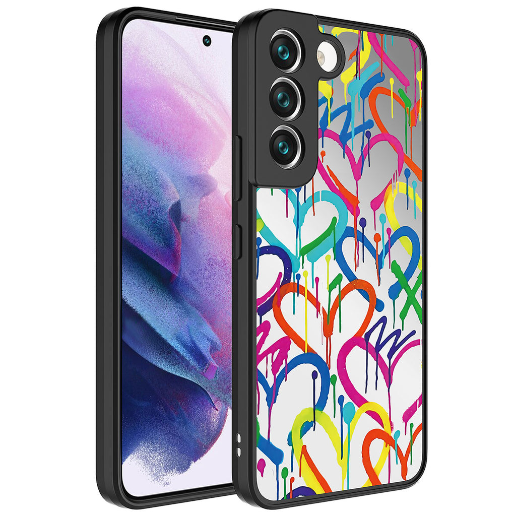 Galaxy S21 FE Uyumlu Kılıf Aynalı Desenli Kamera Korumalı Parlak Zore Mirror Kapak