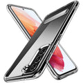 Galaxy S21 FE Uyumlu Kılıf Standlı Şeffaf Silikon Zore L-Stand Kapak