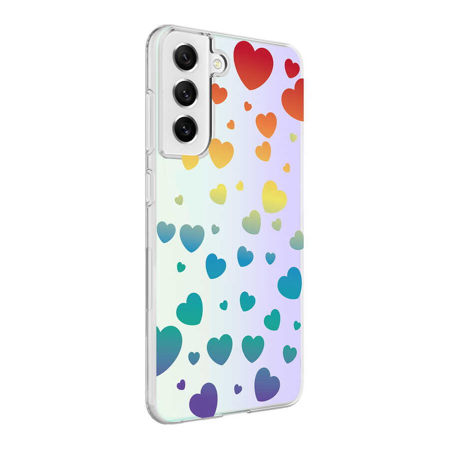 Galaxy S21 FE Uyumlu Kılıf Zore M-Blue Desenli Kapak