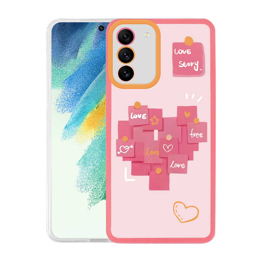 Galaxy S21 FE Uyumlu Kılıf Zore M-Fit Desenli Kapak