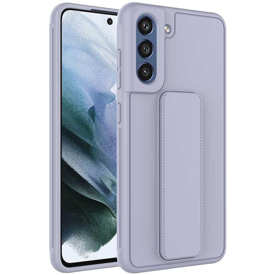 Galaxy S21 FE Uyumlu Kılıf Zore Qstand Kapak