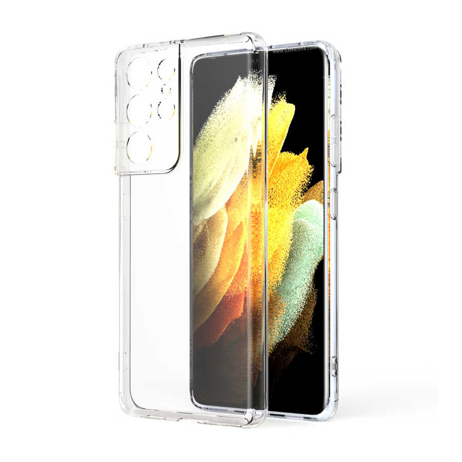 Galaxy S21 Ultra Uyumlu Kılıf Zore Kamera Korumalı Süper Silikon Kapak
