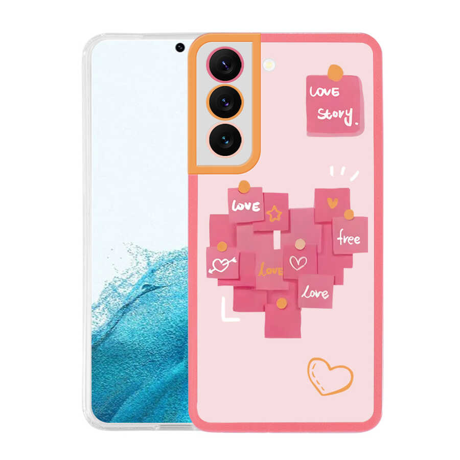 Galaxy S22 Uyumlu Kılıf Zore M-Fit Desenli Kapak