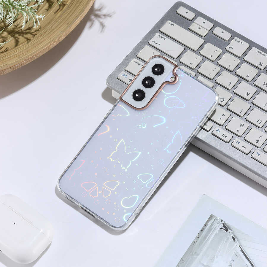 Galaxy S22 Uyumlu Kılıf Zore Sidney Desenli Sert Kapak