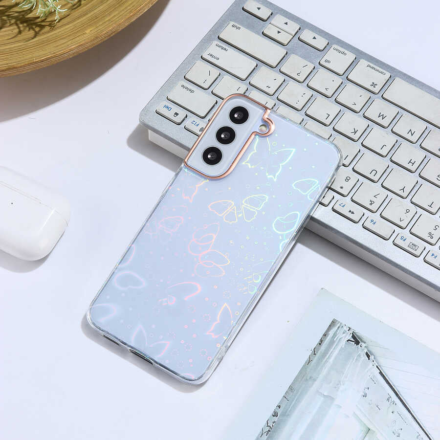 Galaxy S22 Plus Uyumlu Kılıf Zore Sidney Desenli Sert Kapak