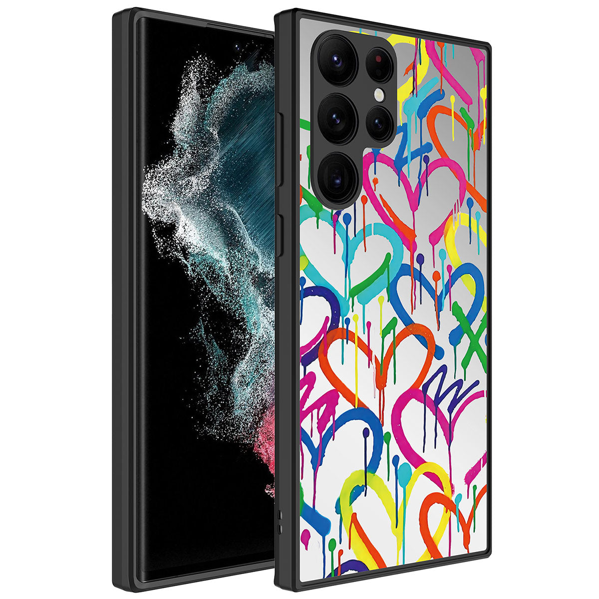 Galaxy S22 Ultra Uyumlu Kılıf Aynalı Desenli Kamera Korumalı Parlak Zore Mirror Kapak