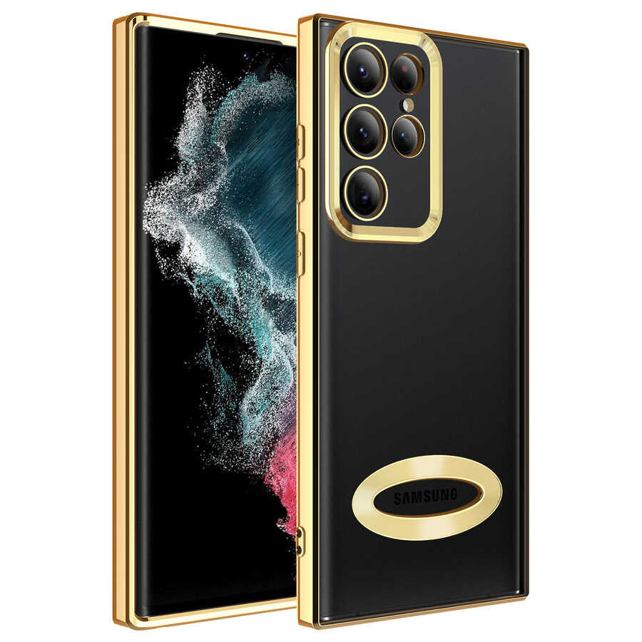 Galaxy S22 Ultra Uyumlu Kılıf Kamera Korumalı Logo Gösteren Zore Omega Kapak