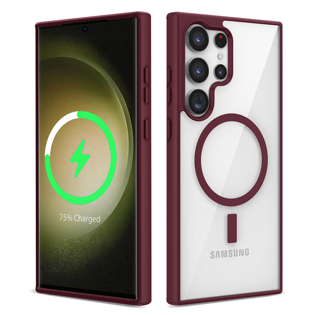 Galaxy S22 Ultra Uyumlu Kılıf M-safe Wireless Şarj Özellikli Silikon Zore Ege Kapak