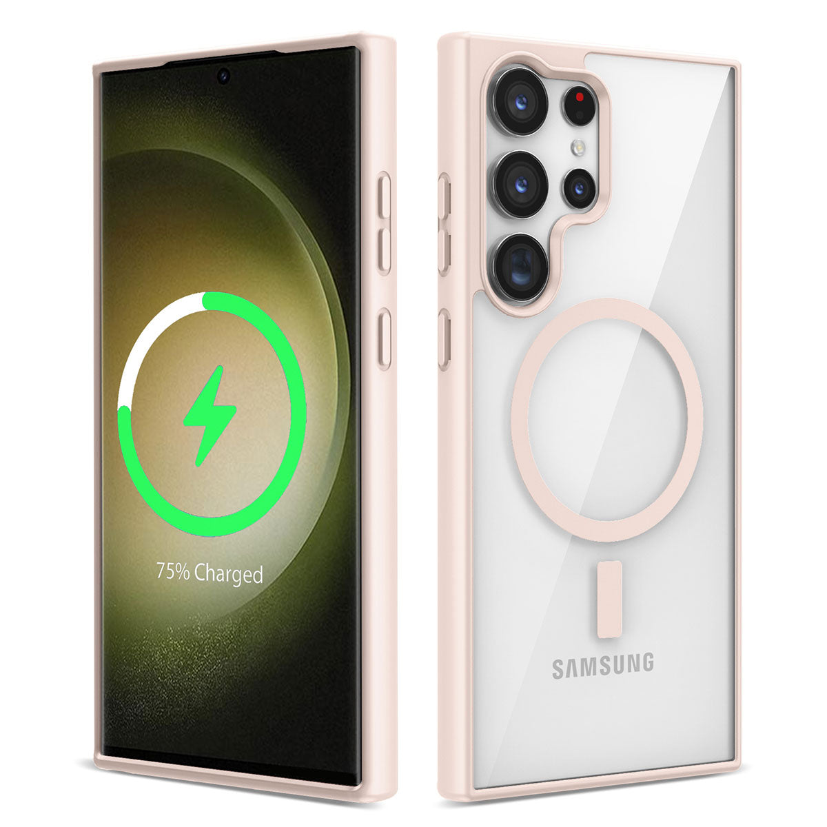 Galaxy S22 Ultra Uyumlu Kılıf M-safe Wireless Şarj Özellikli Silikon Zore Ege Kapak